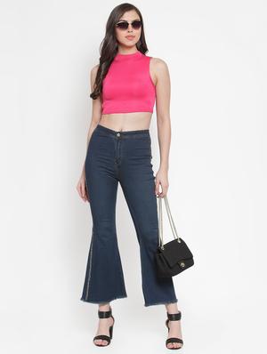 frayed hem high rise jeans - 16793222 - Standard Image - 4