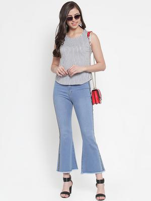 embellished tape high rise jeans - 16793223 - Standard Image - 4