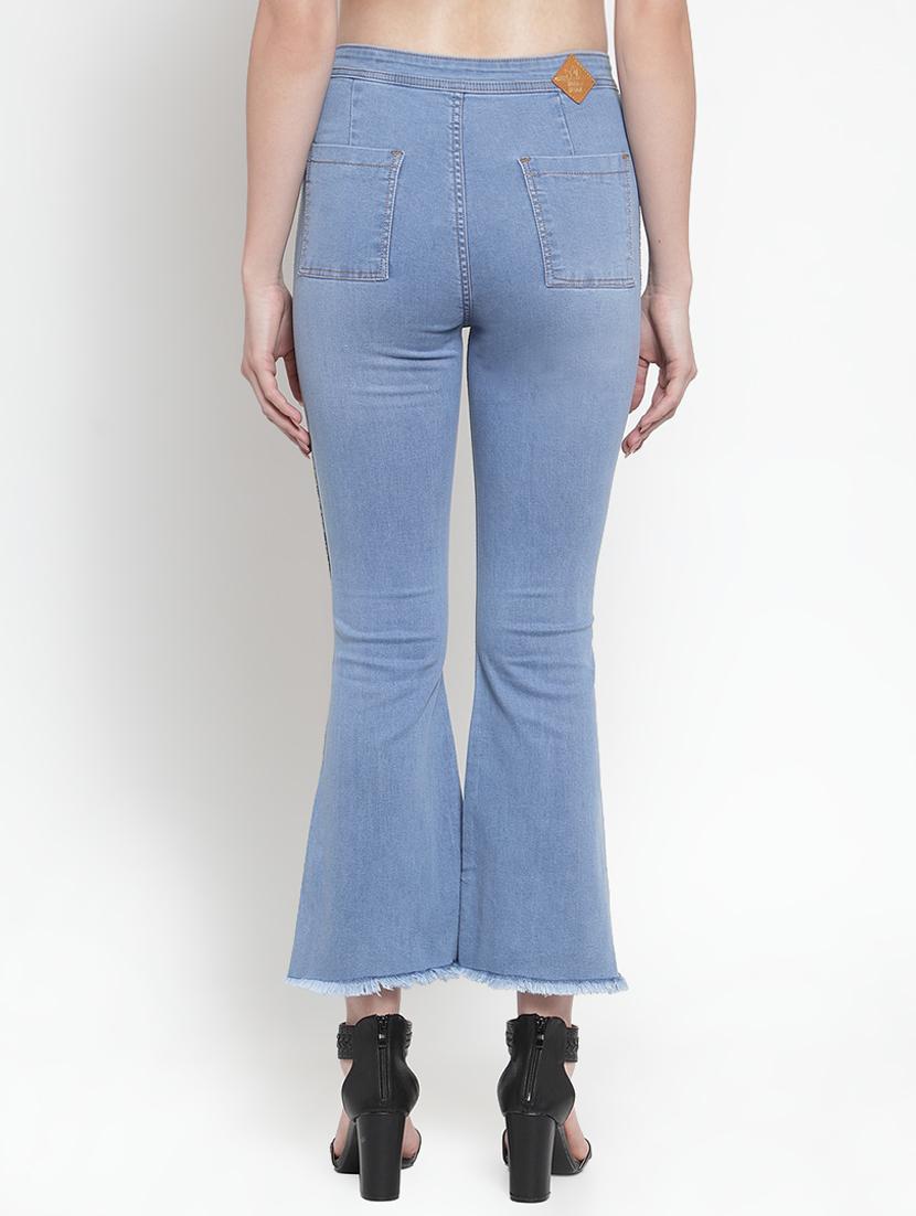 embellished tape high rise jeans - 16793223 - Zoom Image - 3