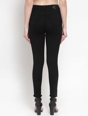 frayed hem high rise jeans - 16793224 - Standard Image - 3