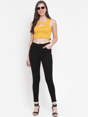 frayed hem high rise jeans - 16793224 - Standard Image - 4
