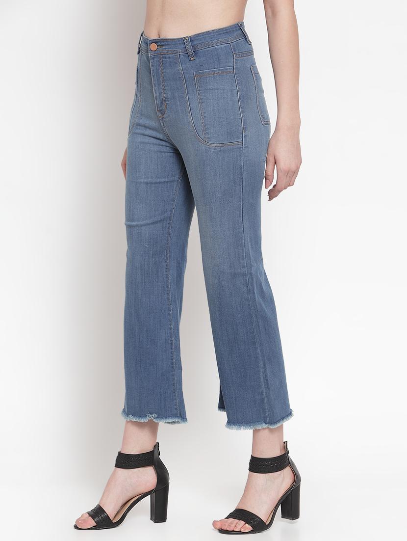 frayed hem bootcut jeans - 16793227 - Zoom Image - 2