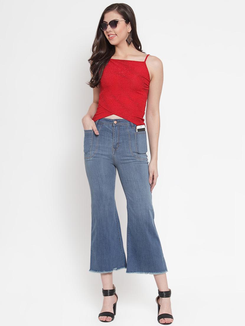 frayed hem bootcut jeans - 16793227 - Zoom Image - 4