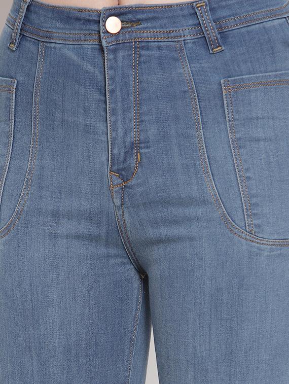 frayed hem bootcut jeans - 16793227 - Zoom Image - 5