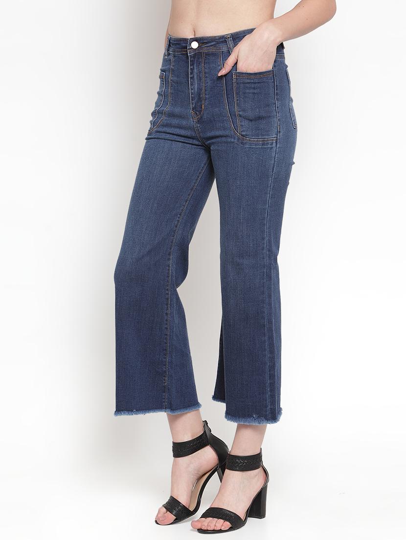 frayed hem bootcut jeans - 16793228 - Zoom Image - 2