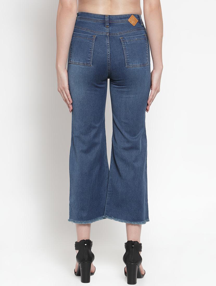 frayed hem bootcut jeans - 16793229 - Zoom Image - 3