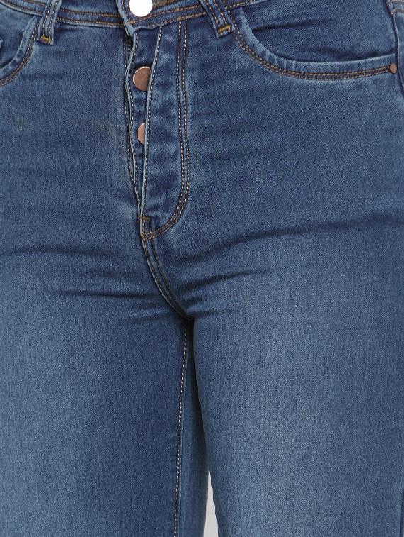 frayed hem bootcut jeans - 16793229 - Zoom Image - 5