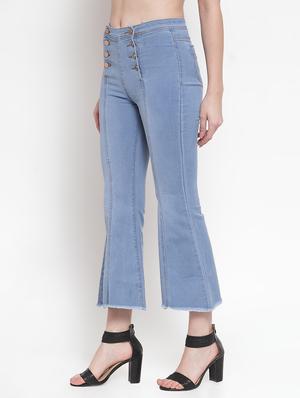 frayed hem high rise jeans - 16793233 - Standard Image - 2