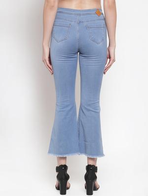 frayed hem high rise jeans - 16793233 - Standard Image - 3