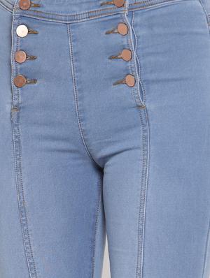 frayed hem high rise jeans - 16793233 - Standard Image - 5