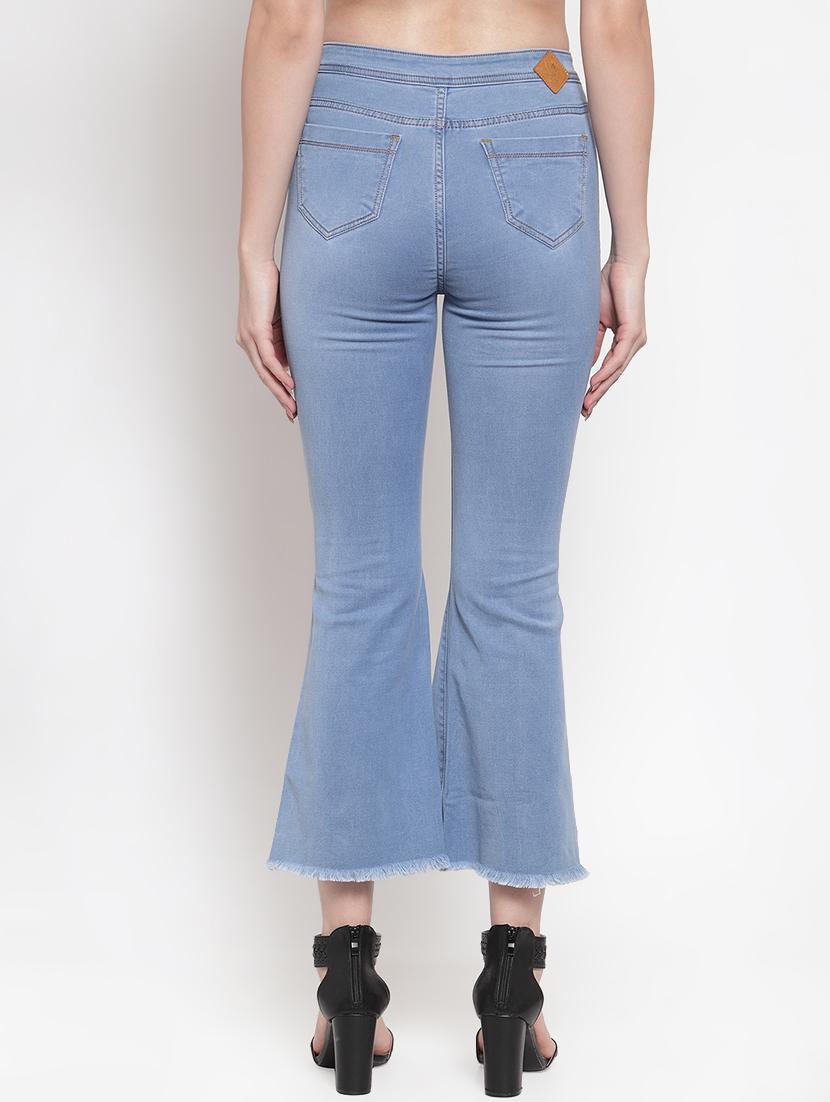 frayed hem high rise jeans - 16793233 - Zoom Image - 3