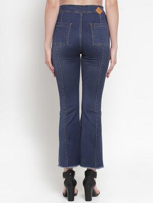 frayed hem high rise jeans - 16793235 - Standard Image - 3