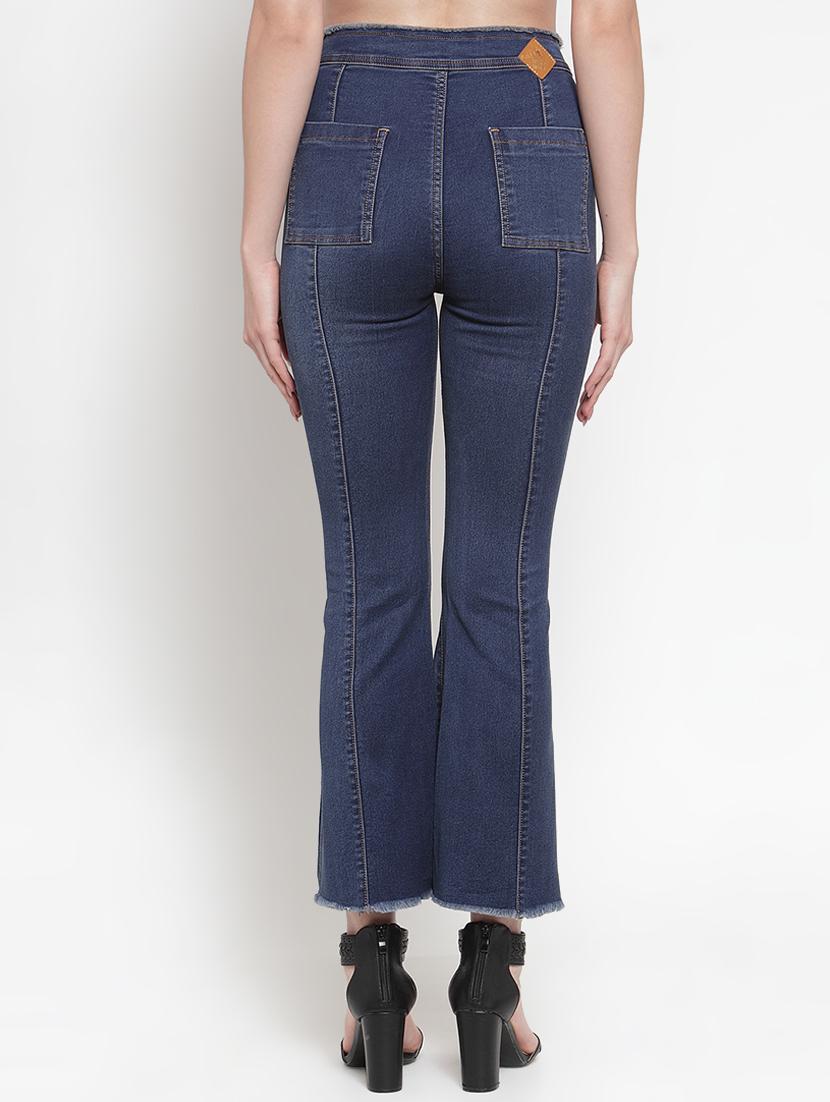frayed hem high rise jeans - 16793235 - Zoom Image - 3