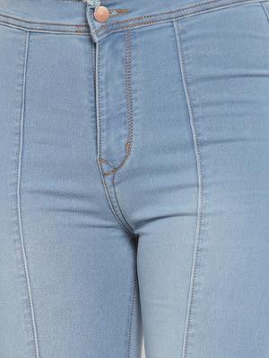 frayed hem high rise jeans - 16793236 - Standard Image - 5