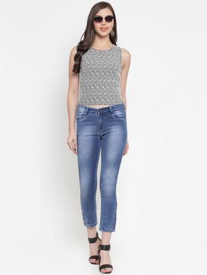 high rise stone washed jeans - 16793239 - Standard Image - 4