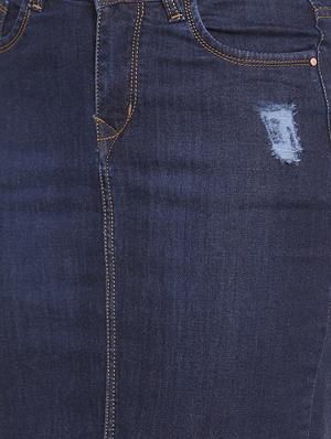 frayed hem distressed denim skirt - 16793533 - Standard Image - 5
