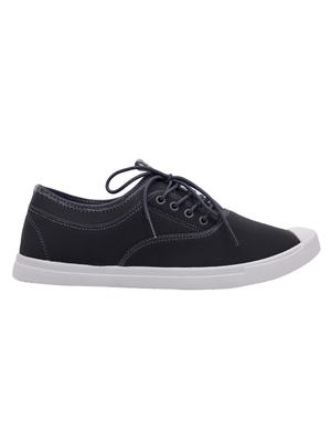 navy fabric lace up sneakers - 16793772 - Standard Image - 2