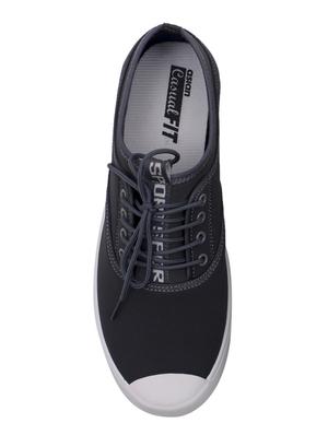 navy fabric lace up sneakers - 16793772 - Standard Image - 3