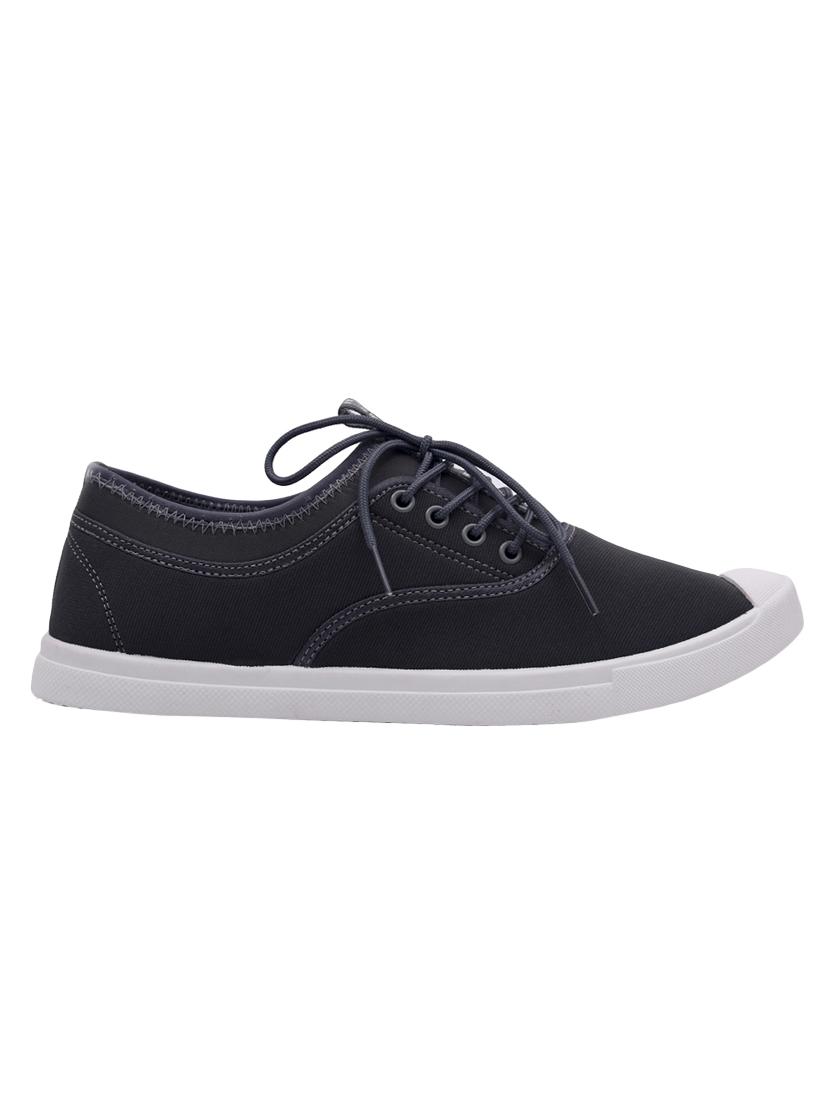 navy fabric lace up sneakers - 16793772 - Zoom Image - 2
