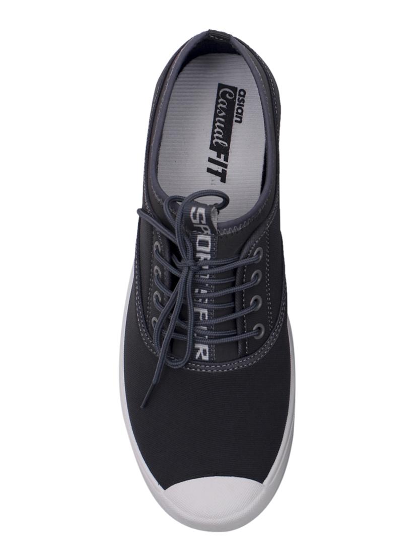 navy fabric lace up sneakers - 16793772 - Zoom Image - 3