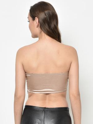 contrast detail corset tube bra - 16794134 - Standard Image - 3