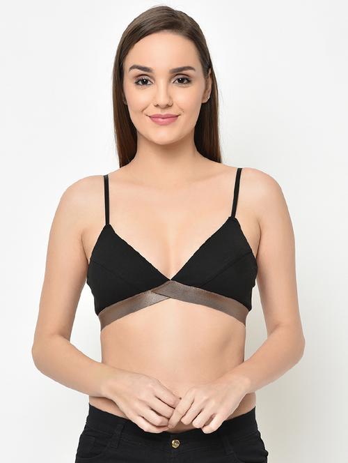 contrast bind plunge bra - 16794136 - Standard Image - 1