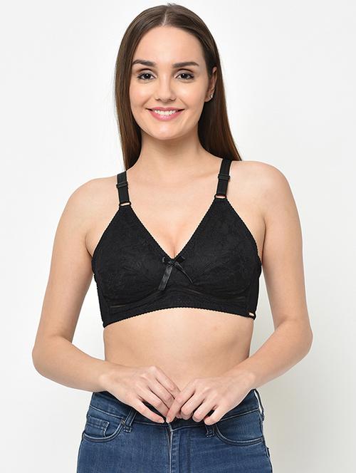 bow patch laced bra - 16794168 - Standard Image - 1
