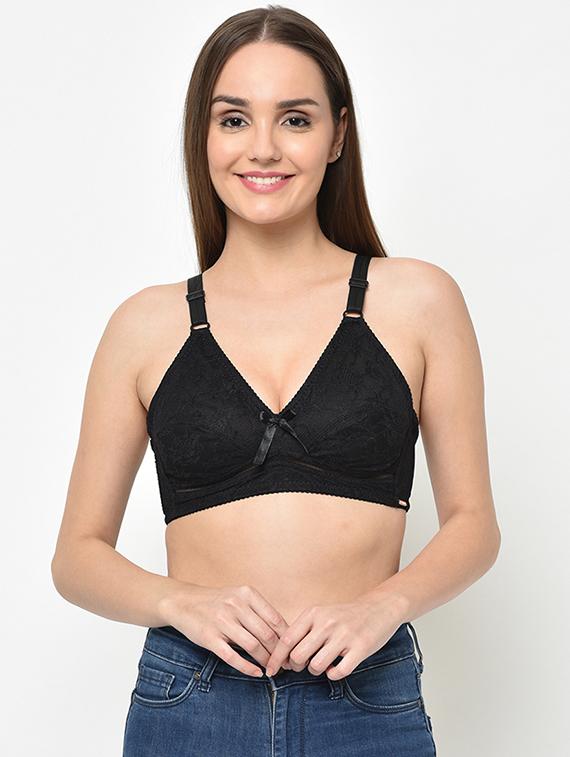bow patch laced bra - 16794168 - Zoom Image - 1