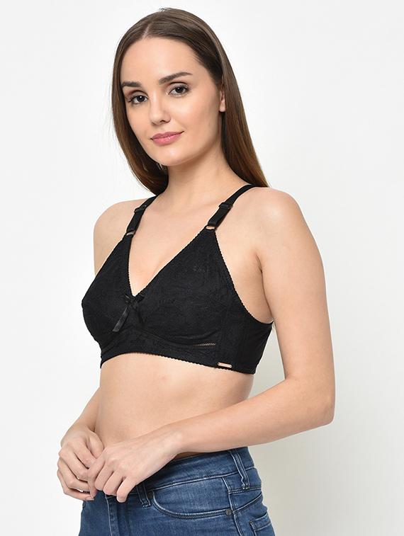 bow patch laced bra - 16794168 - Zoom Image - 2