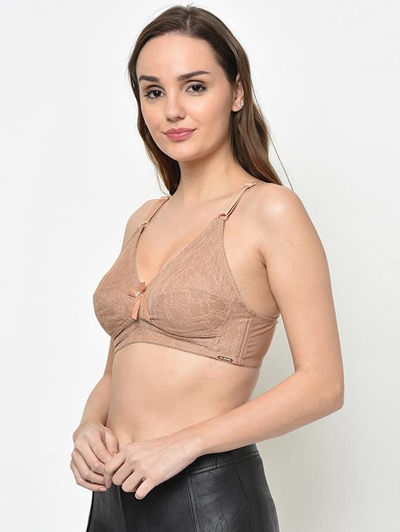 bow patch laced bra - 16794170 - Zoom Image - 2