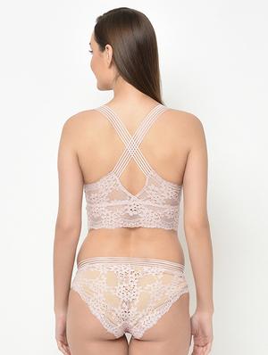 pink lace bras and panty set - 16794181 - Standard Image - 3