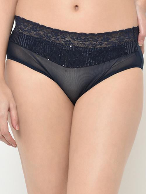 sequin detail floral laced tanga - 16794222 - Standard Image - 1