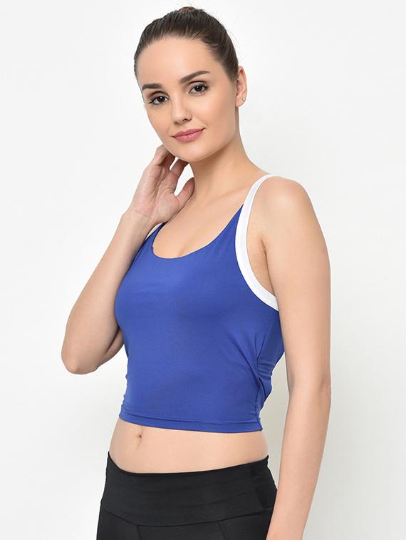 halter neck styled back crop top - 16794227 - Zoom Image - 2