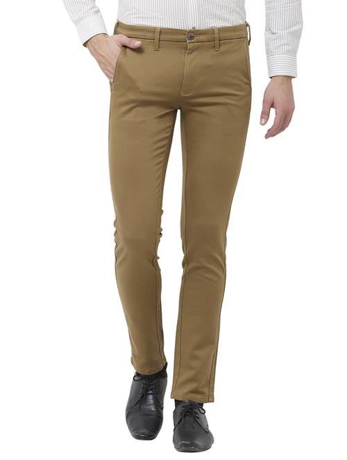 beige textured chinos - 16794675 - Standard Image - 1