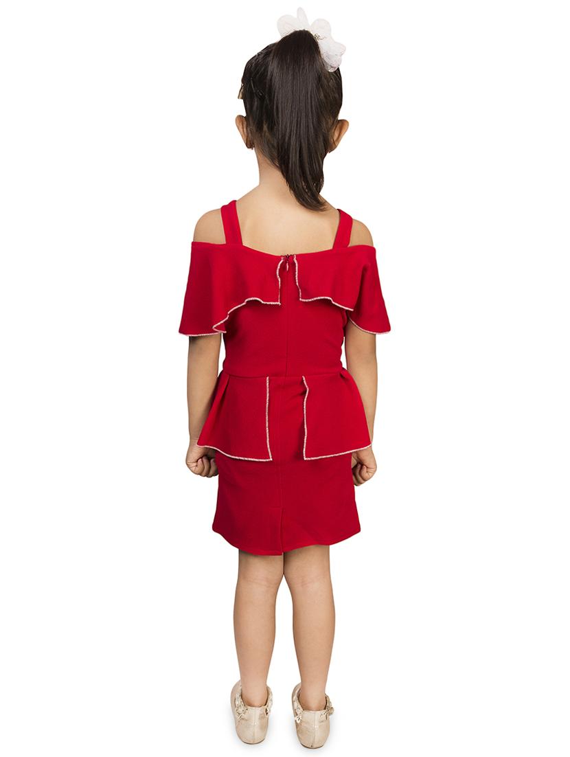 red cotton blend frock - 16795455 - Zoom Image - 3