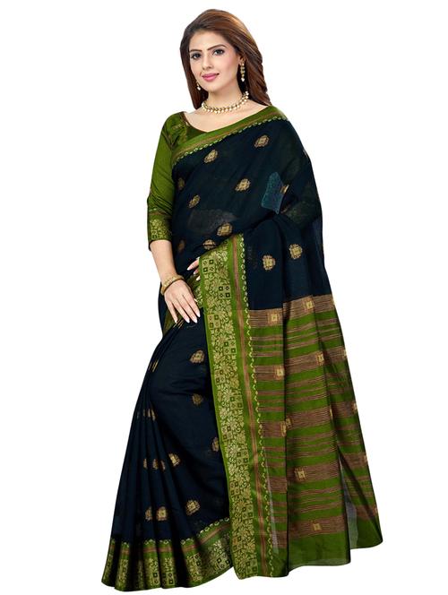 bordered chanderi saree with blouse - 16795949 - Standard Image - 1