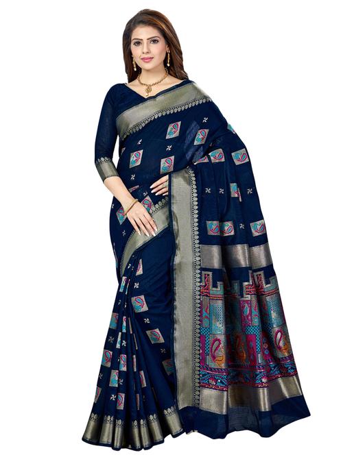 self design baluchari saree with blouse - 16795967 - Standard Image - 1