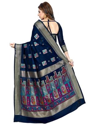 self design baluchari saree with blouse - 16795967 - Standard Image - 2