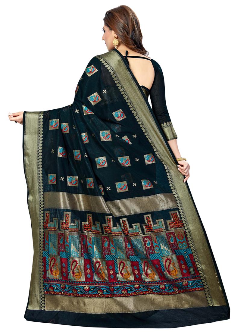 self design baluchari saree with blouse - 16795969 - Zoom Image - 2