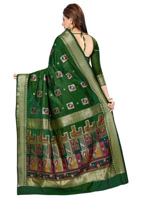 self design baluchari saree with blouse - 16795971 - Standard Image - 2