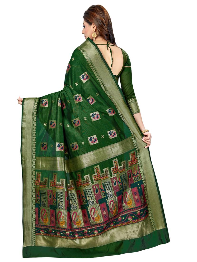 self design baluchari saree with blouse - 16795971 - Zoom Image - 2