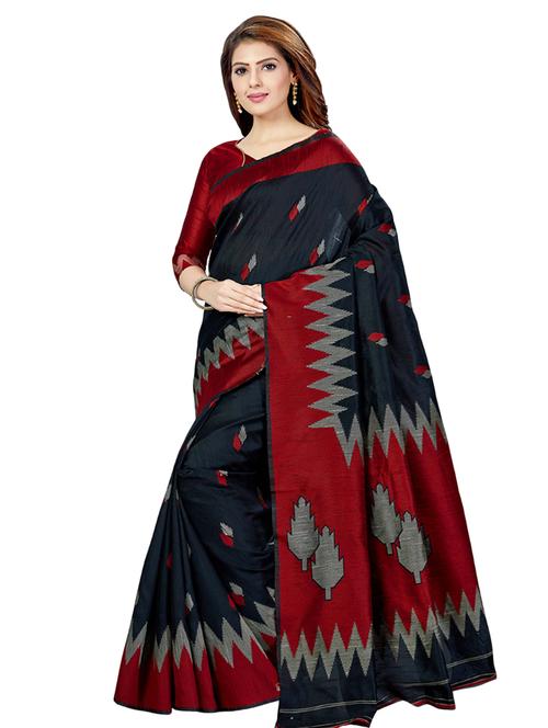 self design banarasi saree with blouse - 16795972 - Standard Image - 1