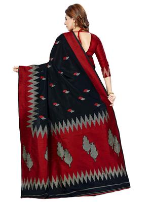 self design banarasi saree with blouse - 16795972 - Standard Image - 2