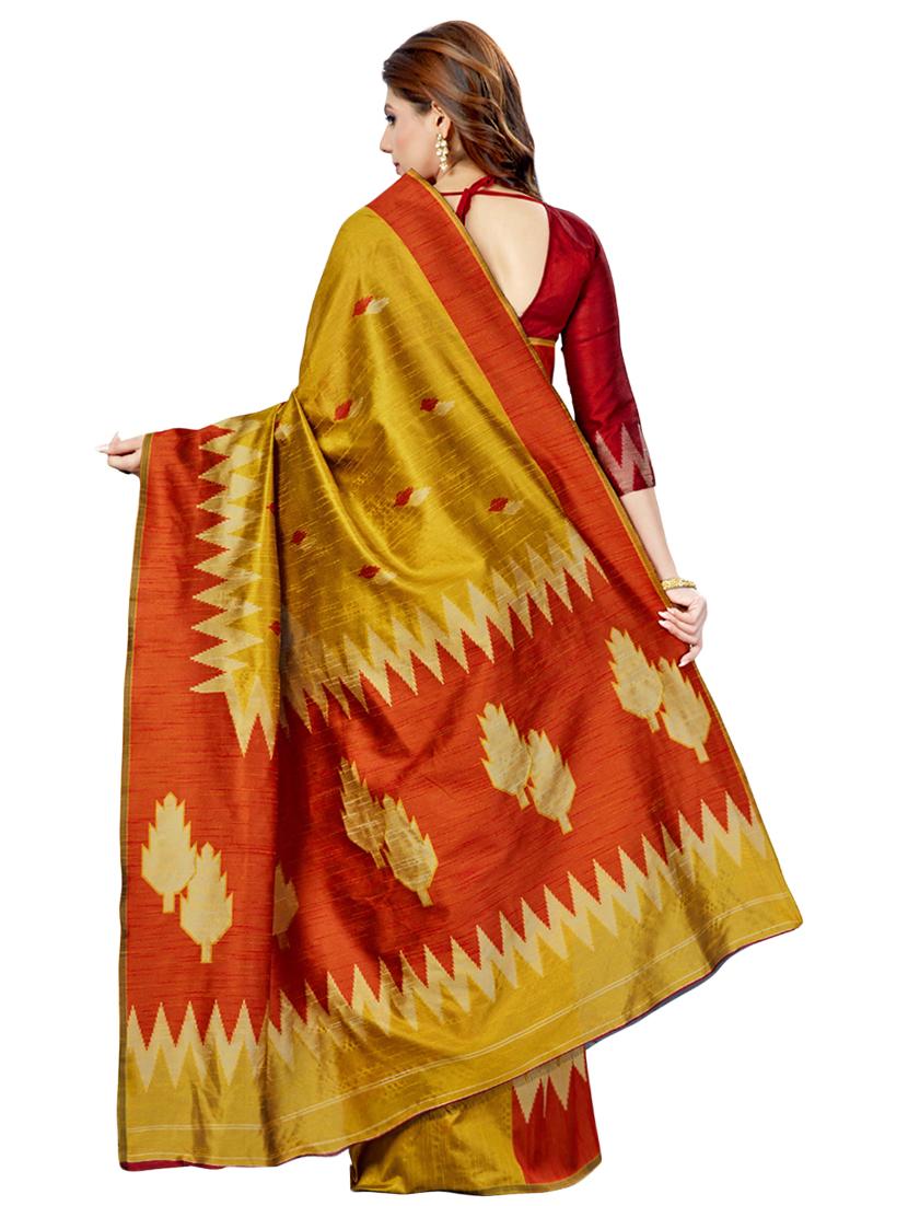 self design banarasi saree with blouse - 16795973 - Zoom Image - 2