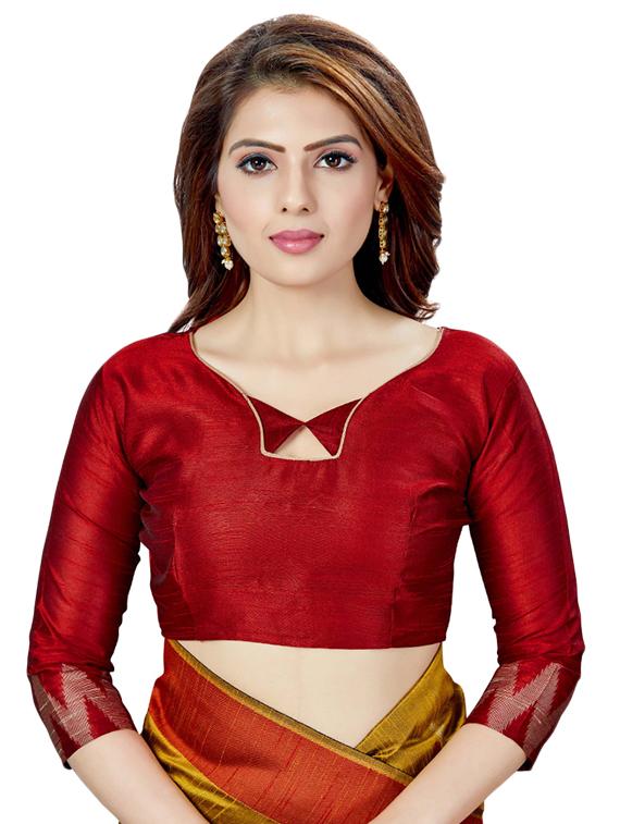 self design banarasi saree with blouse - 16795973 - Zoom Image - 3