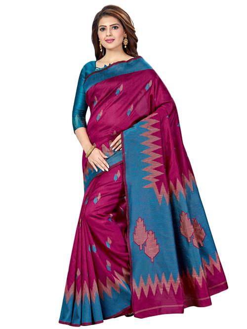 self design banarasi saree with blouse - 16795977 - Standard Image - 1