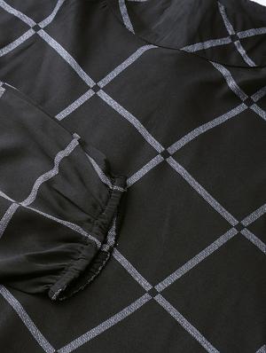 tie up neck checkered top - 16796175 - Standard Image - 5