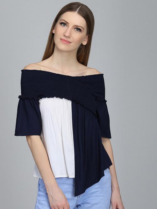 women's asymmetric off shoulder top - 16796206 -  Standard Image - 0