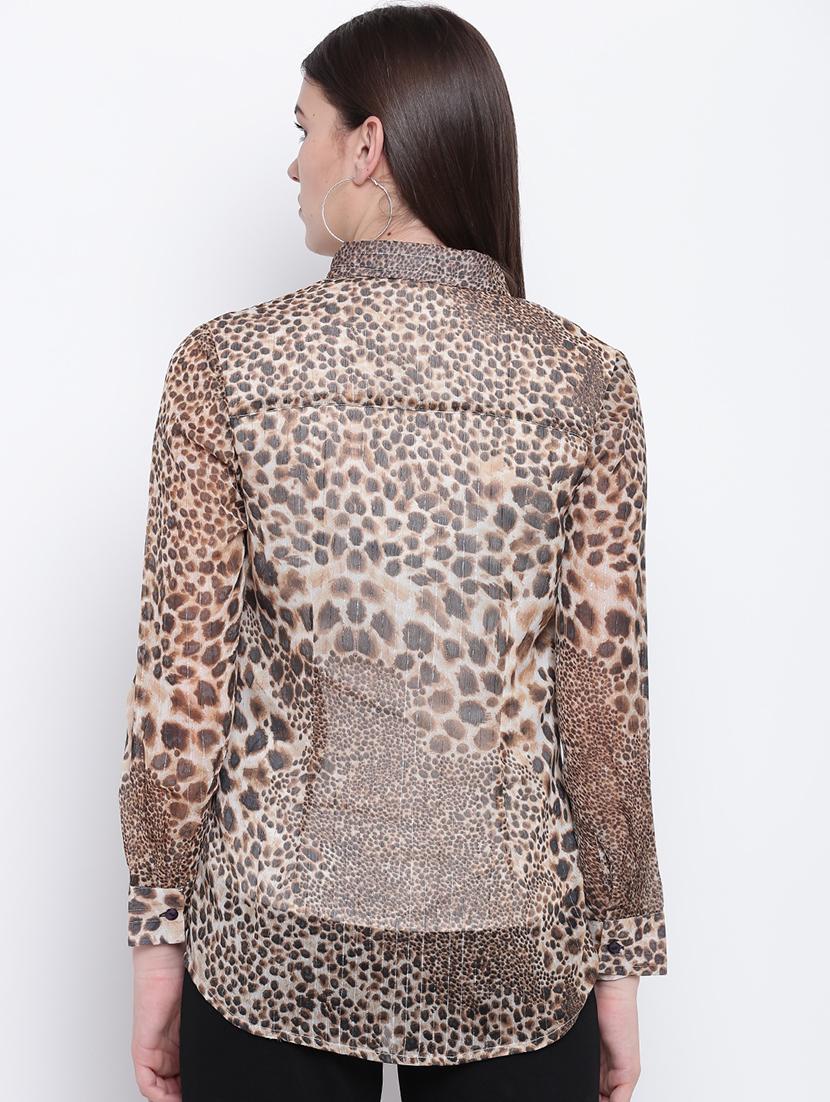 ruffle neck animal shirt - 16796210 - Zoom Image - 3