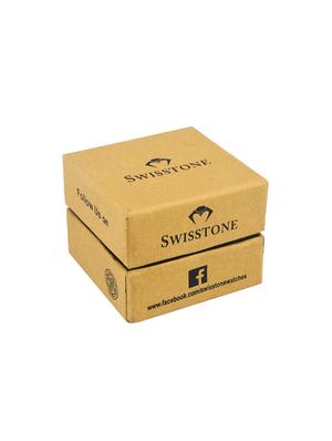 swisstone g200-brwn brown leather strap analog wrist watch for men - 16796317 - Standard Image - 4